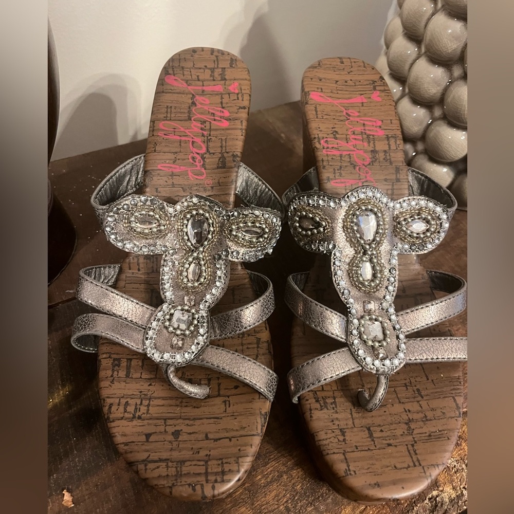 JellyPop Wedge Sandals Size 10 Excellent Condition